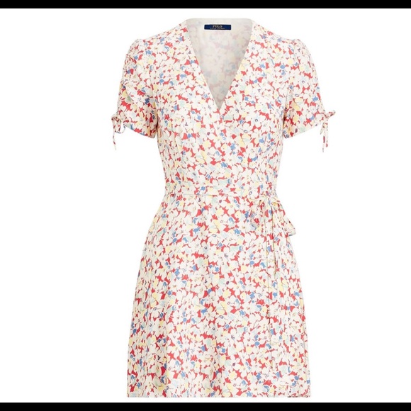 SALE!🌸🌸💥💥💥Lana Del Rey Polo Ralph Lauren crêpe wrap dress - Picture 14 of 14